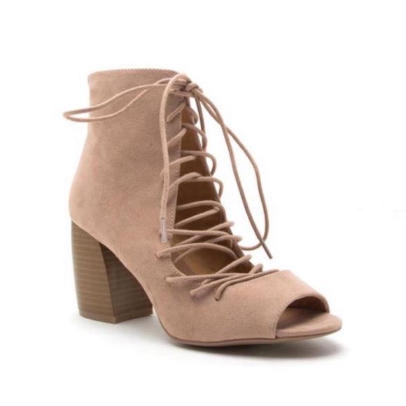 NEW Lola Lace Booties- Light Taupe - Picture 2 of 8